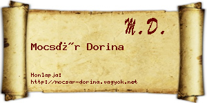 Mocsár Dorina névjegykártya